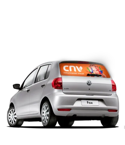 Adesivo perfurado em carro